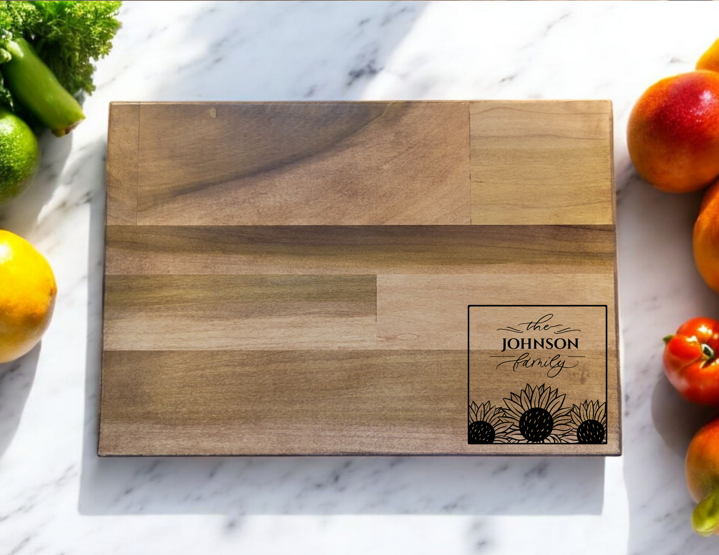 Custom Couples/Family Cutting Board - Wedding, Anniversary, Housewarming gift