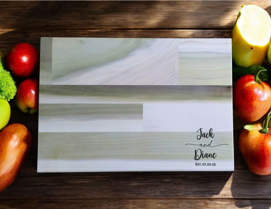 Custom Couples/Family Cutting Board - Wedding, Anniversary, Housewarming gift