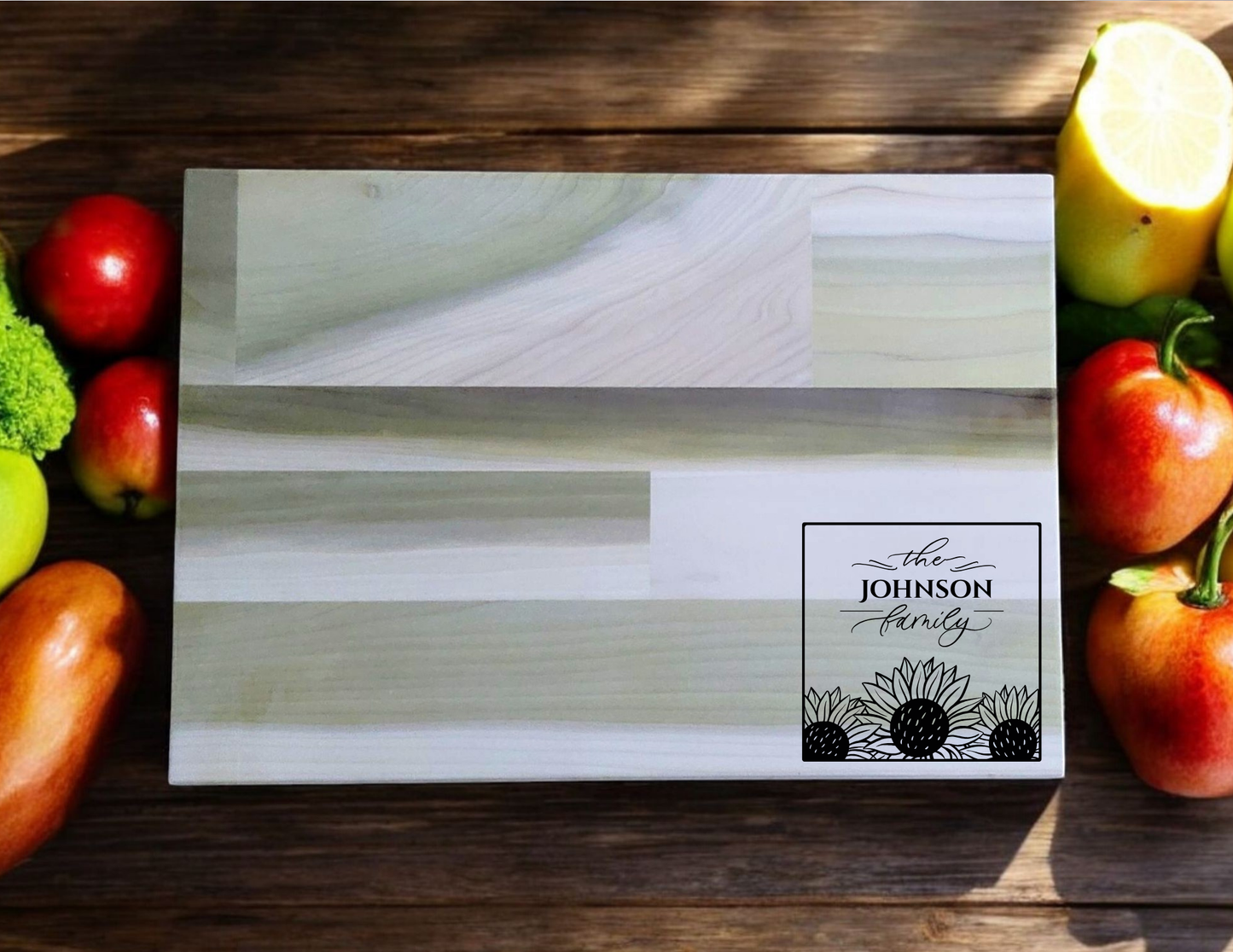 Custom Couples/Family Cutting Board - Wedding, Anniversary, Housewarming gift
