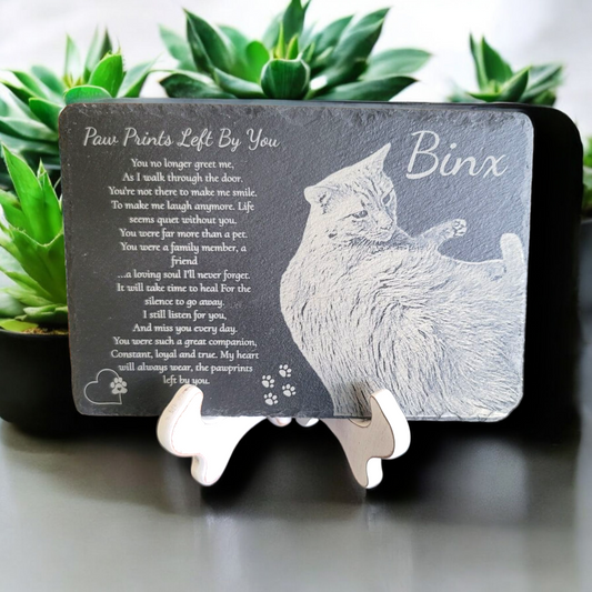 Custom Engraved Slate Photo Plaque/Cheese Board – Personalized with Your Image and Text